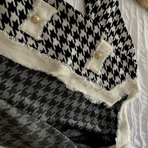 Black and white suit